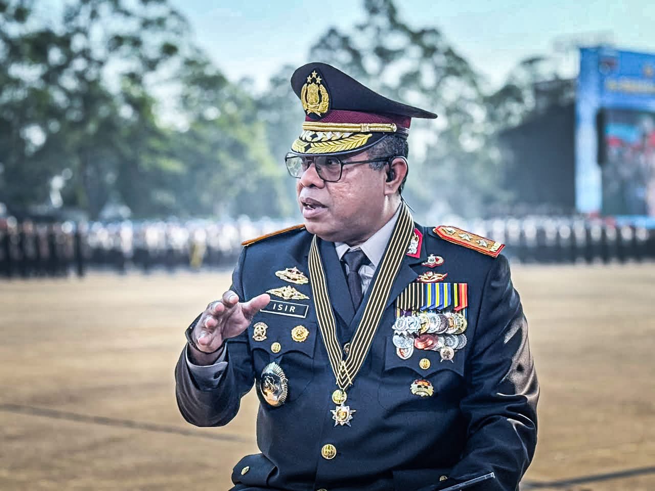 Polri Gelar Upacara Hari Bhayangkara Ke-80 di Satlat Korbrimob Cikeas