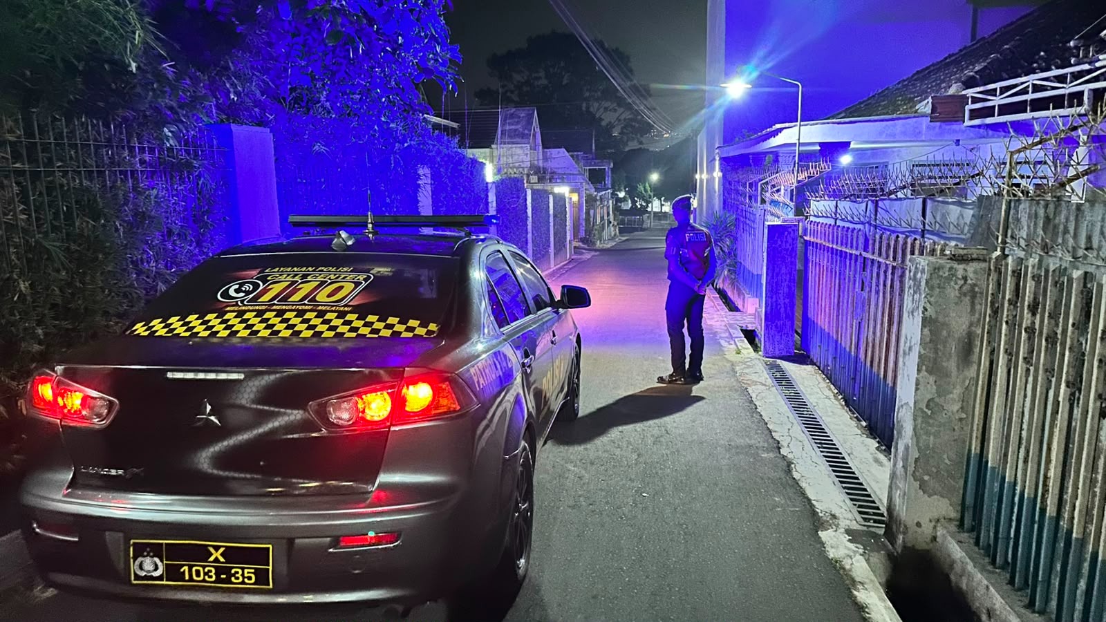 Blue Light Patrol Sat Samapta Polres Batu, Menyalakan Harapan Keamanan di Setiap Sudut Kota